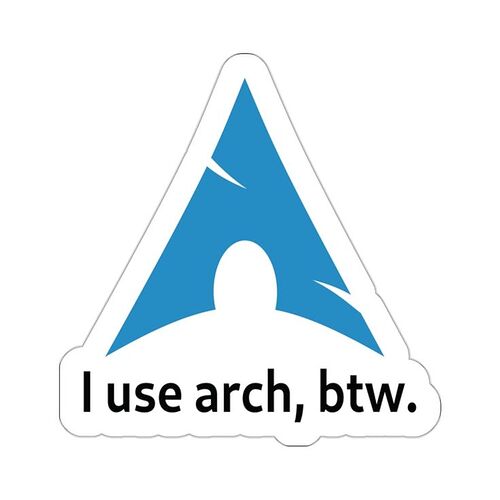 I use Arch, btw Vinyl Sticker - Kiss-Cut, Perfect for Laptops & Notebooks, Available in 4 Sizes