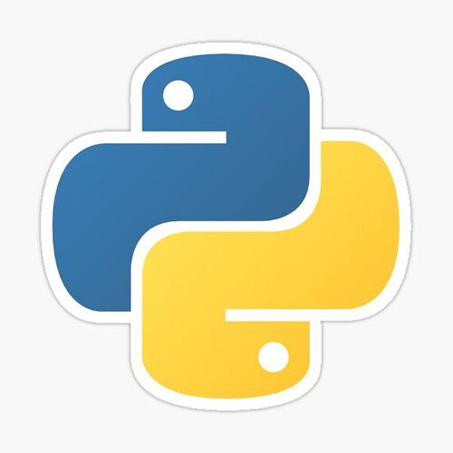 Python Icon Sticker for Sale by Elias de Oliveira